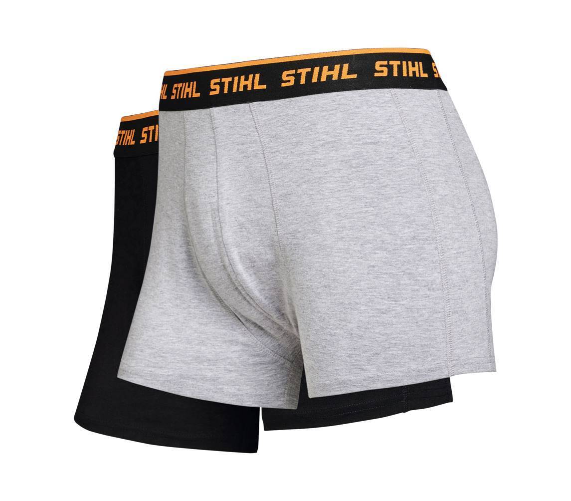 Boxershorts 2er-Set LOGO Schwarz / Grau