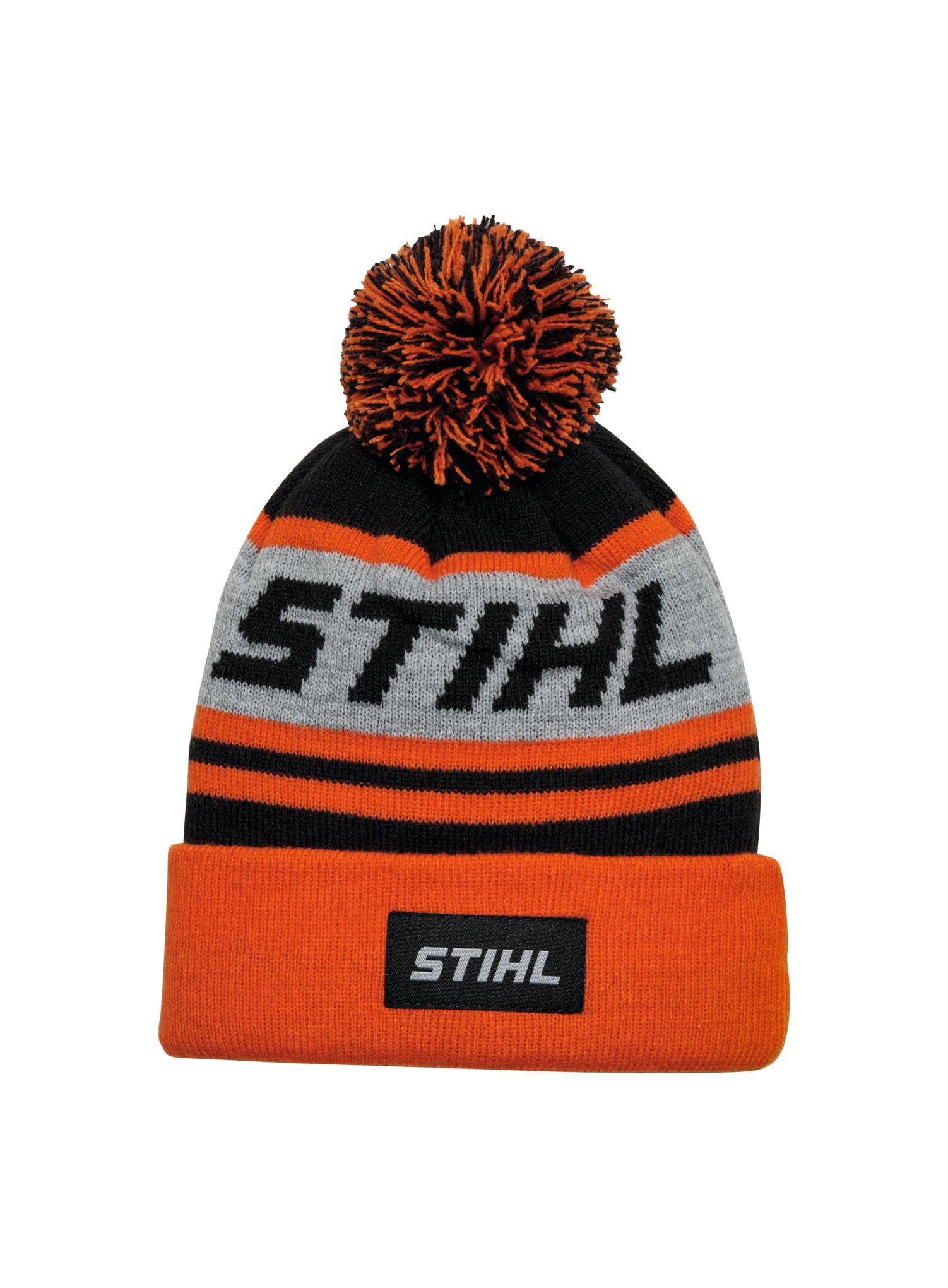 Cap KIDS POMPON 24 Orange/Schwarz