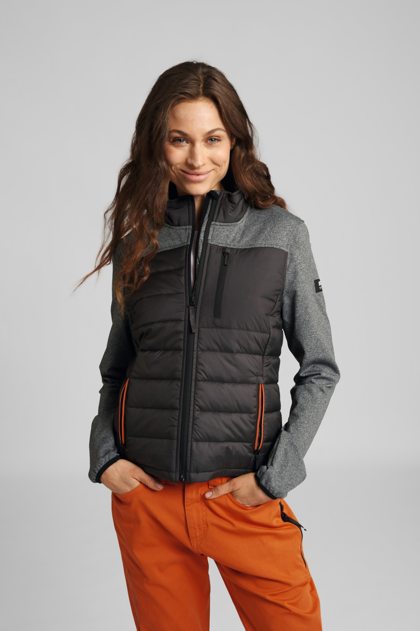 Jacke HYBRID Damen Grau