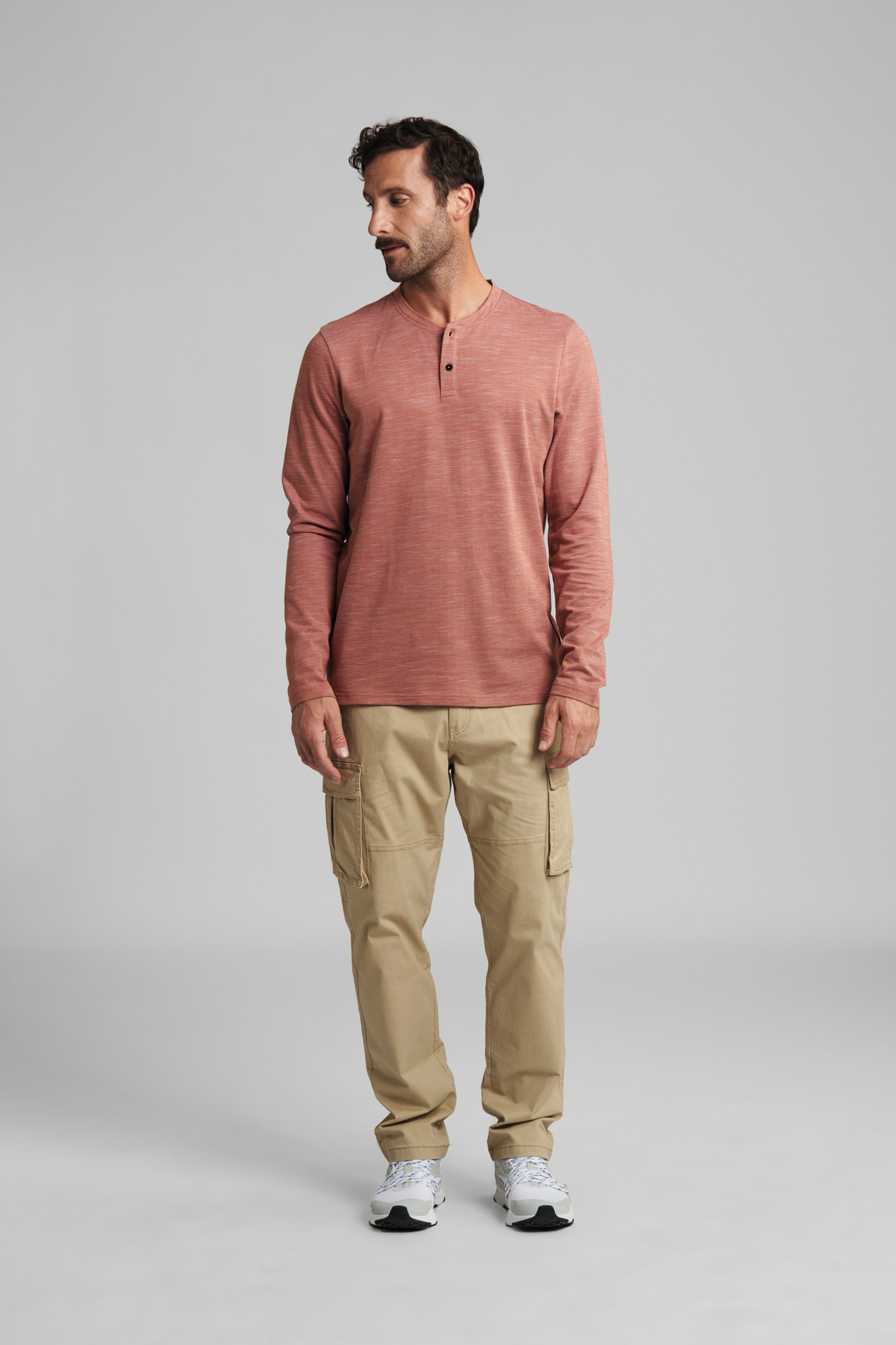 Langarmshirt HENLEY Orange