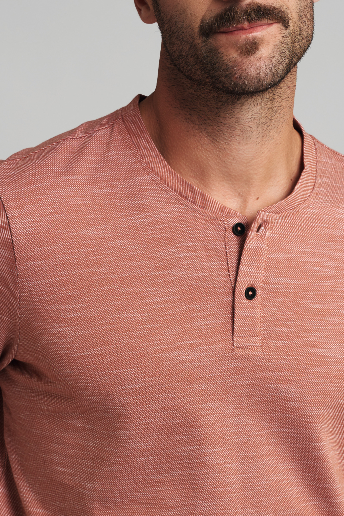 Langarmshirt HENLEY Orange