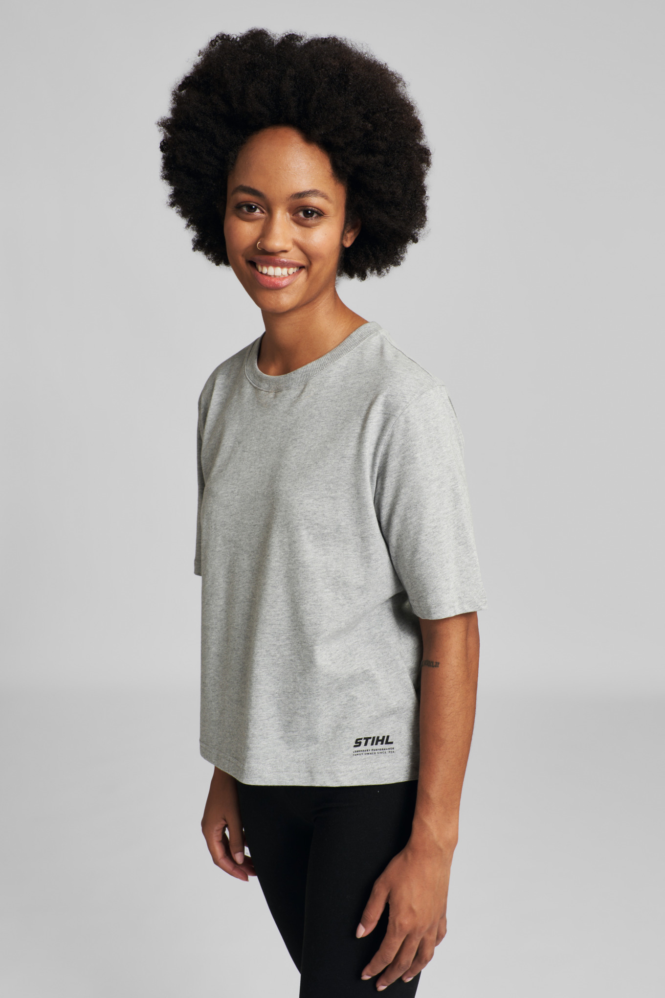 T-Shirt Damen SUSTAINABLE BOXY Grau