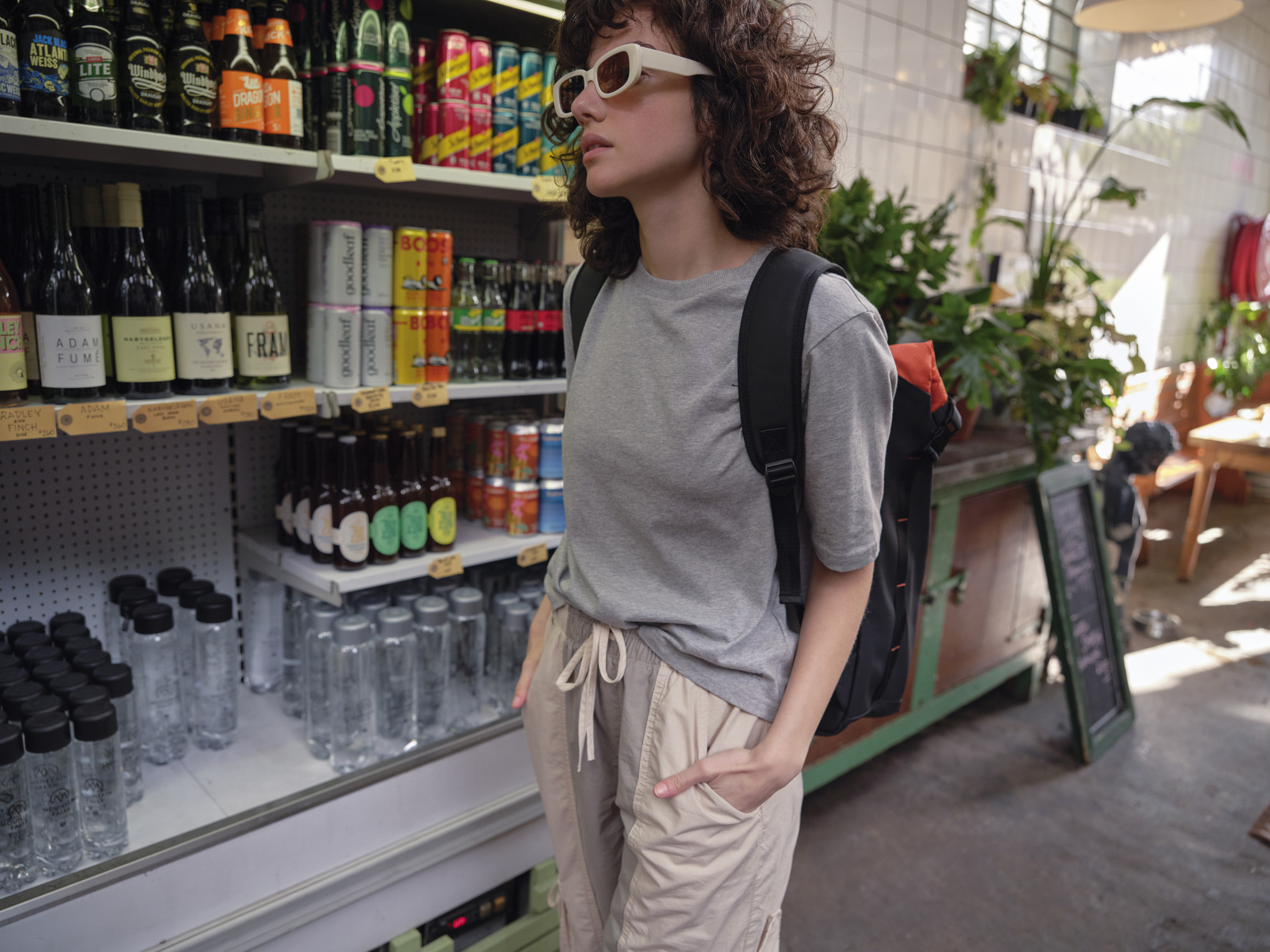 T-Shirt Damen SUSTAINABLE BOXY Grau