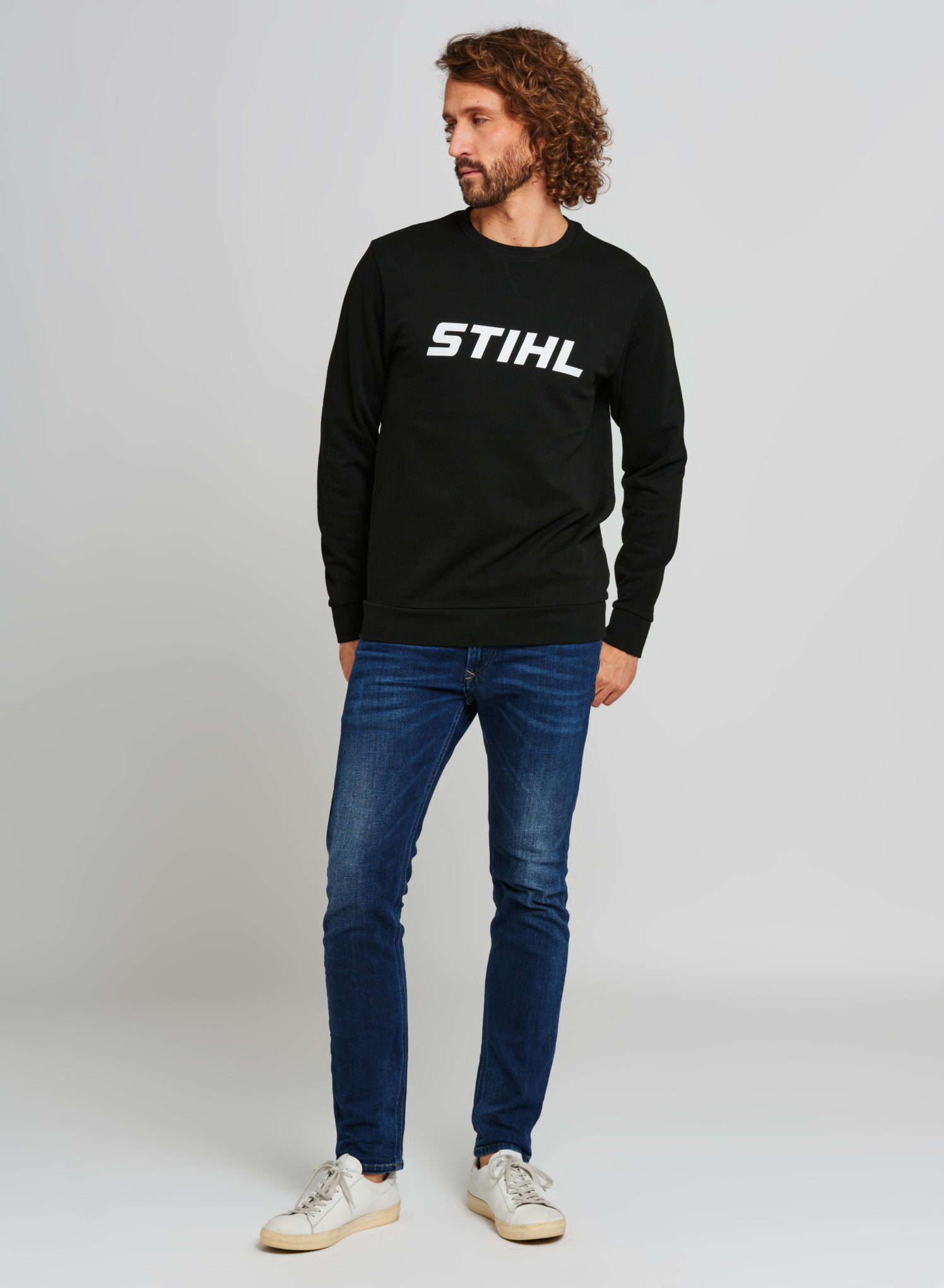 Sweatshirt LOGO WHITE schwarz