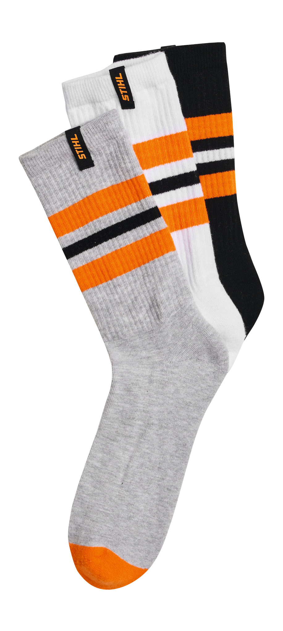 3er | / / STRIPES STIHL Weiß Schwarz Set kaufen Grau Socken