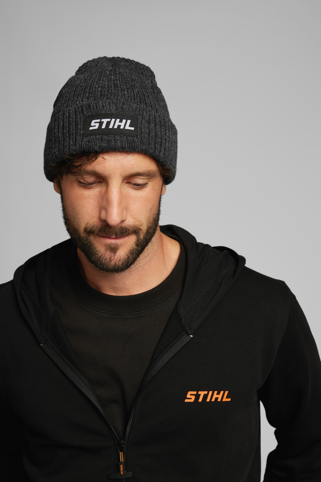 Beanie LOGO Grau