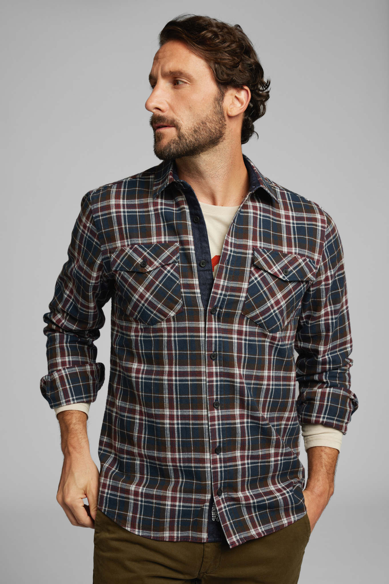 Hemd PLAID FLANNEL Blau / Rot