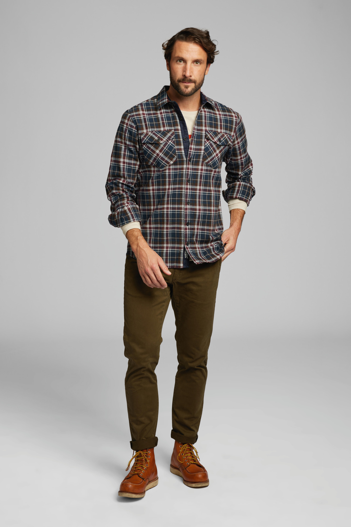 Hemd PLAID FLANNEL Blau / Rot