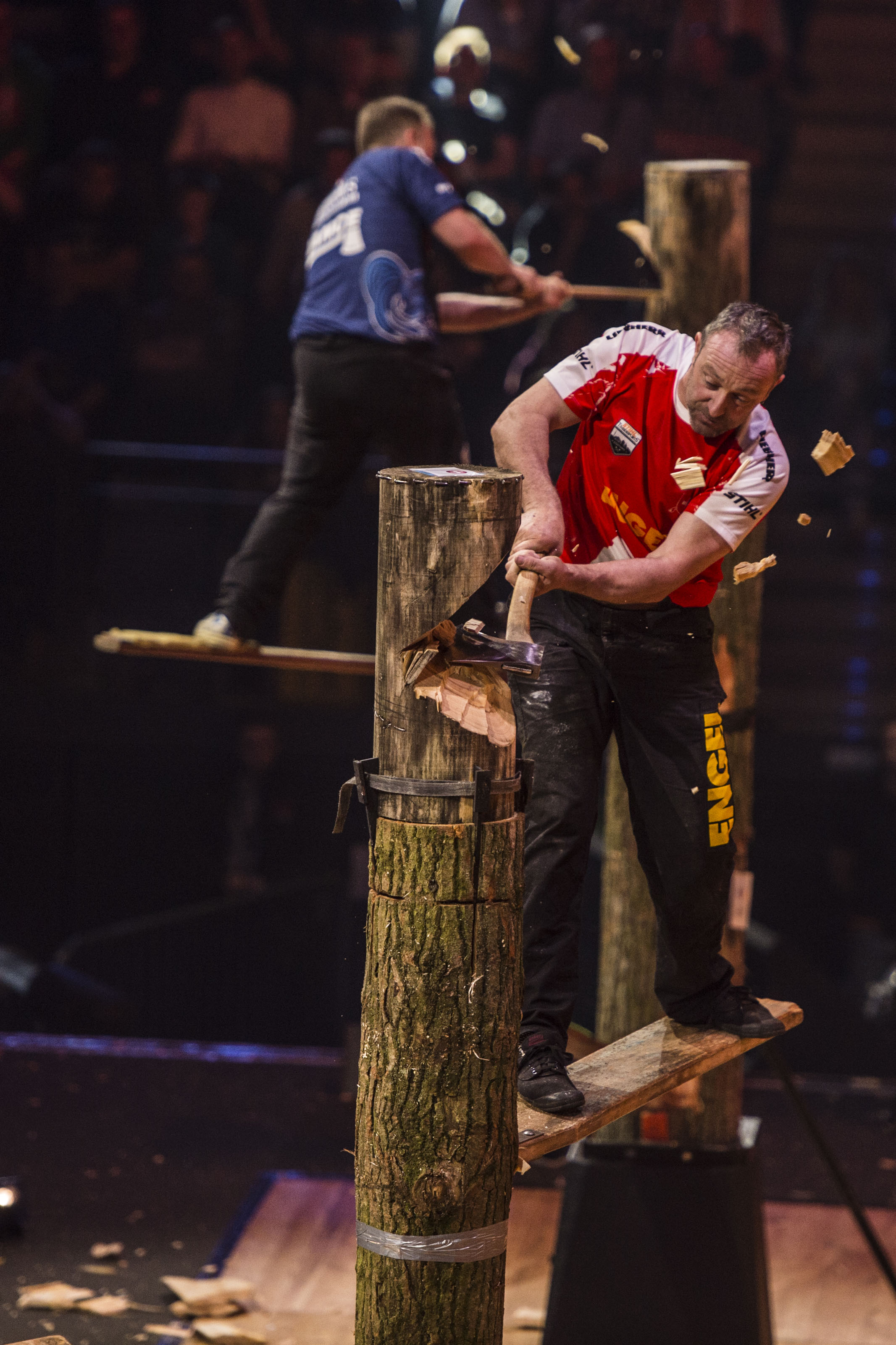 Disziplin Springboard bei TIMBERSPORTS® Event