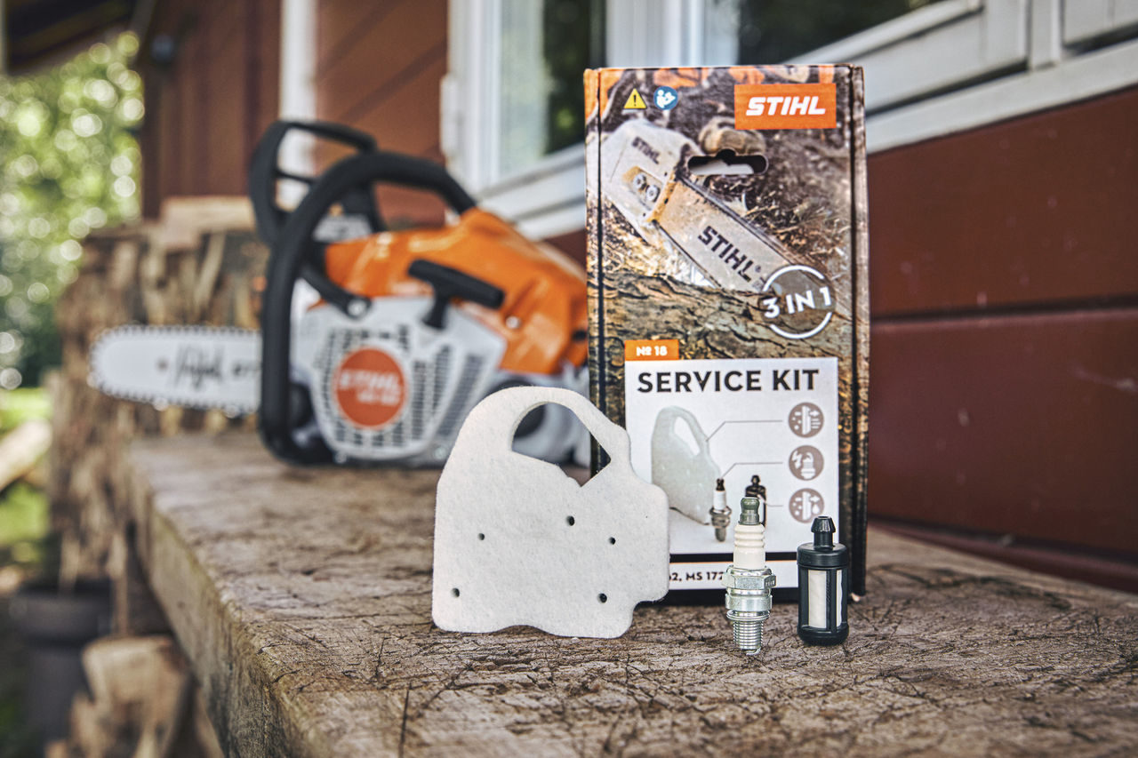  Service-KIt mit Zündkerze, Kraftstofffilter und Luftfilter für STIHL Benzin-Motorsäge MS 162
