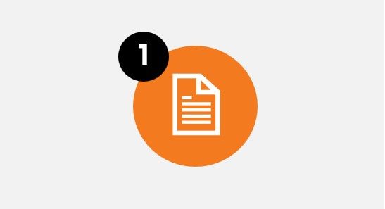 Icon Briefumschlag mit Brief 