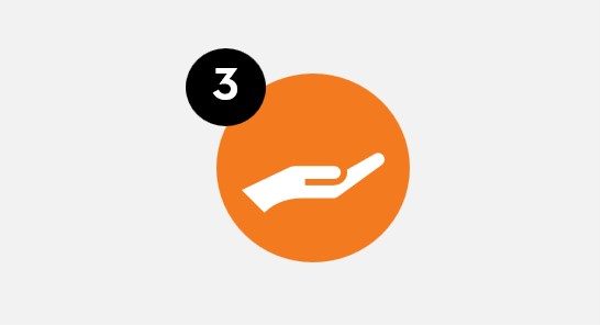 Icon Eurozeichen über einer Hand